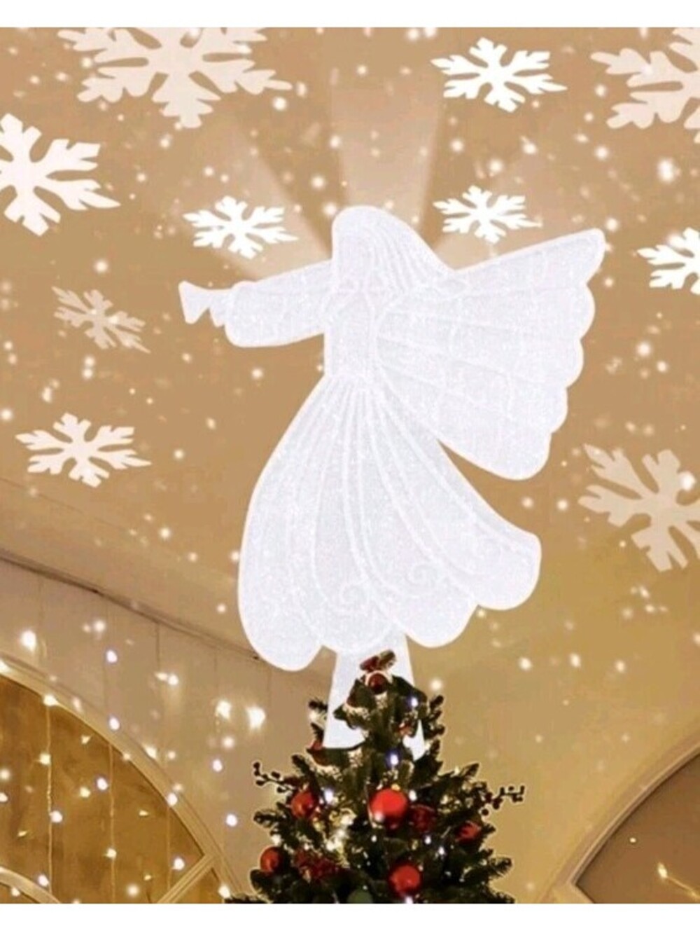 Christmas Tree Topper,2-in-1 Angel Tree Toppers Christmas Decorations,Christmas